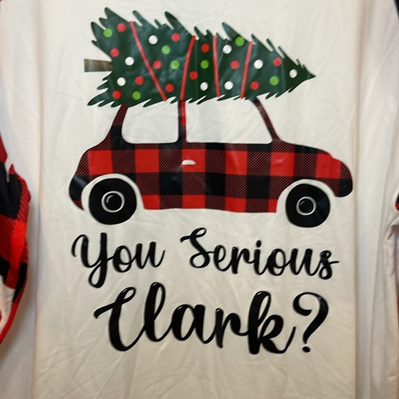 New Christmas shirt “ you serious Clark?” Unisex Large ,car tree Long Sleeves. - Picture 2 of 7